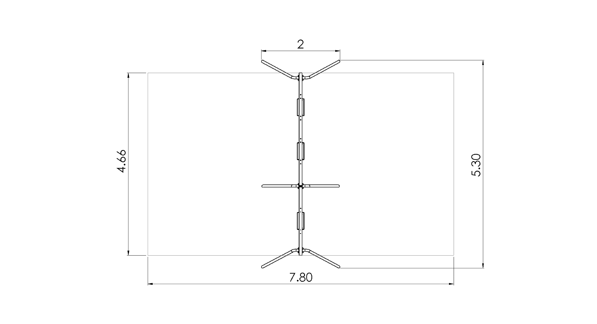 Schommel EAGLE 3 plaatsen (zonder zittingen/beslag)