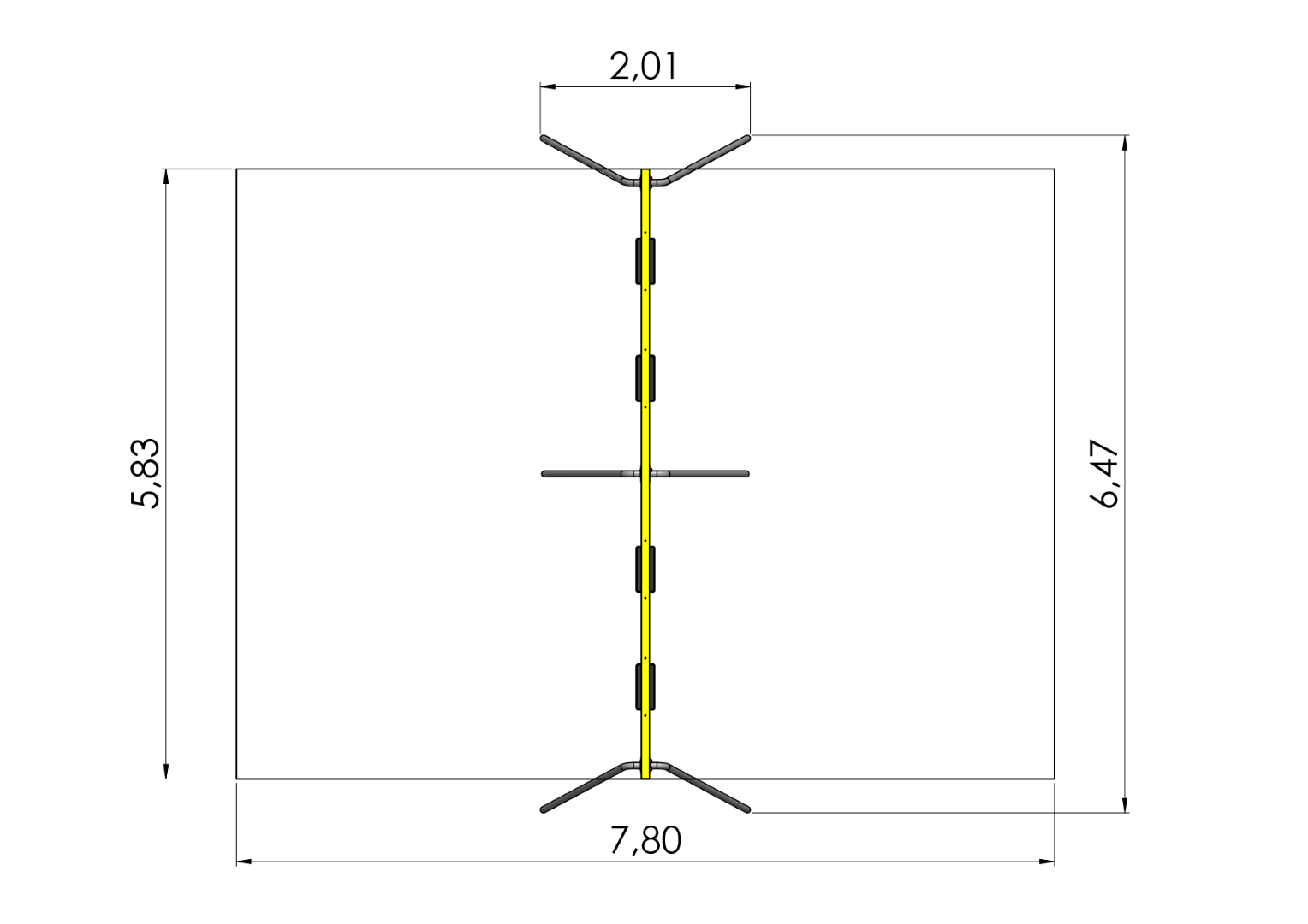 Schommel EAGLE 4 plaatsen (zonder zittingen/beslag)