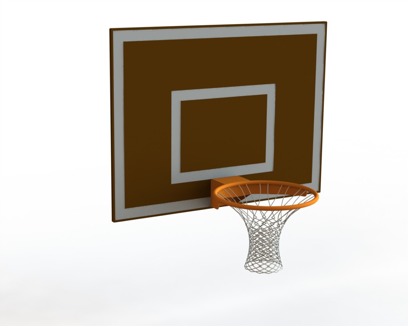 Basketbalbord en ring (nylon net)
