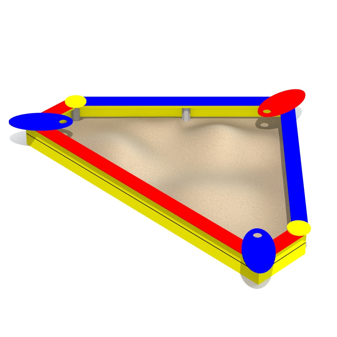 Driehoekige zandbak