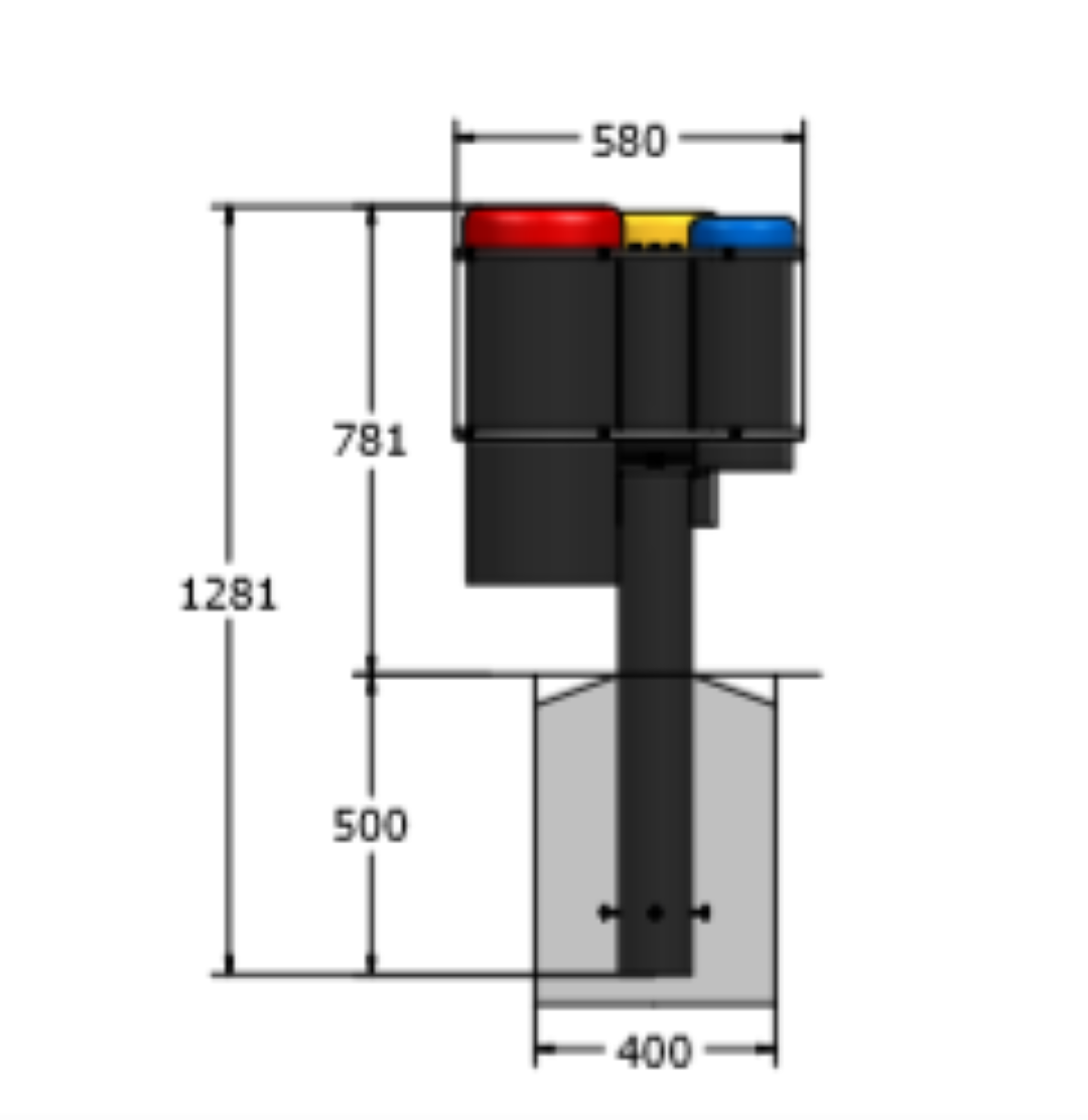 Bongoboom met aluminium paal