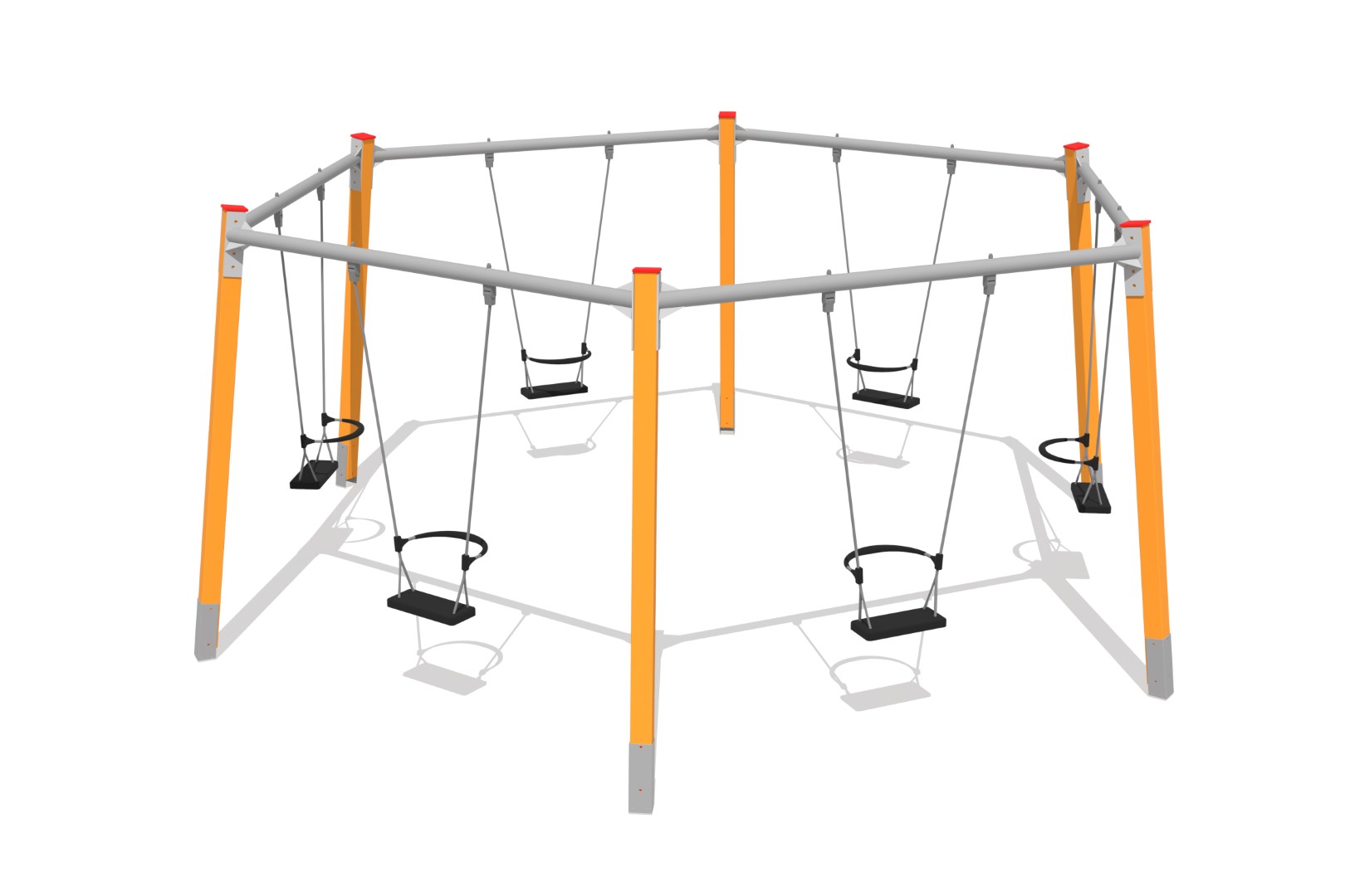 Rondschommel 6 zitplaatsen (met zitjes)