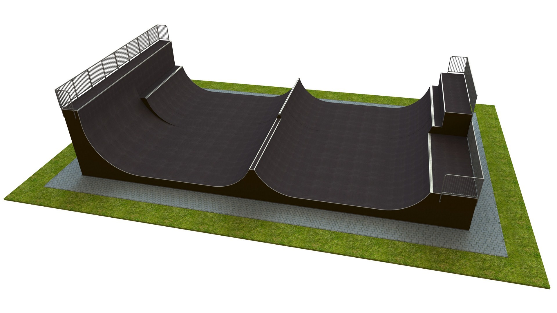 Monolietbasis skatepark H4,0 × B12,0 × L24,0 m