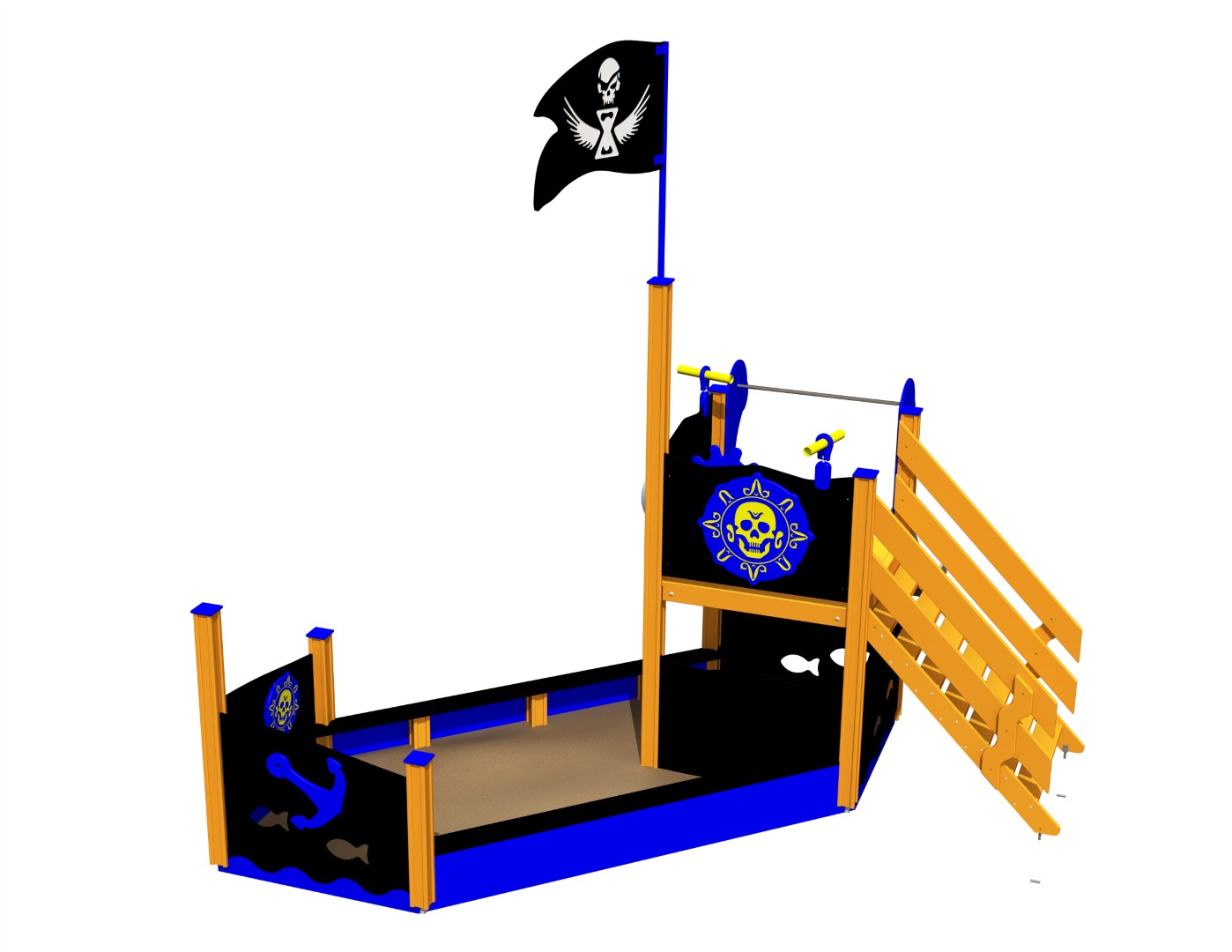 Piratenschip JOHN VAAGE (brede glijbaan)