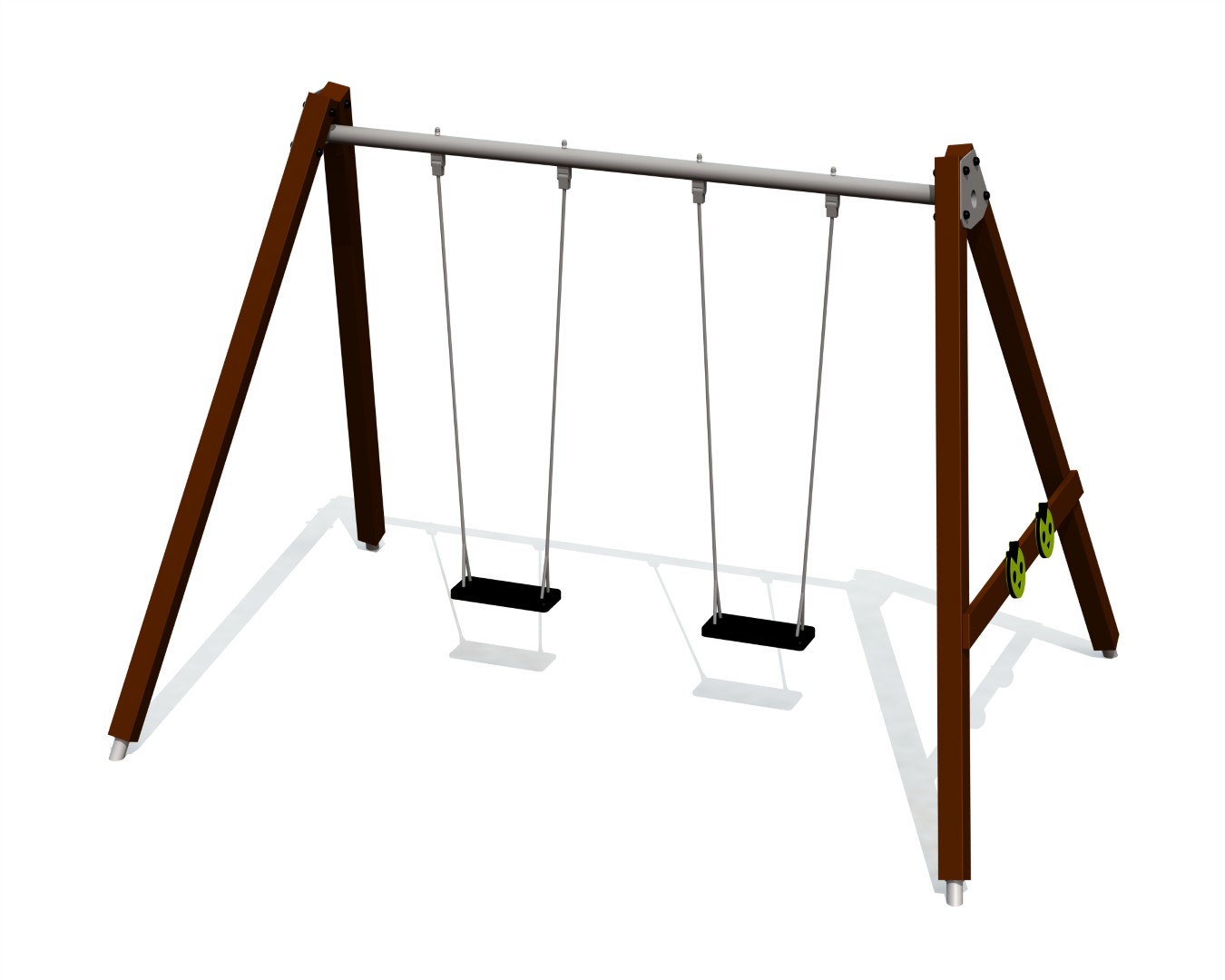 Schommel BABY BIRD, 2 plaatsen, stalen grondankers (zonder zittingen en beslag)