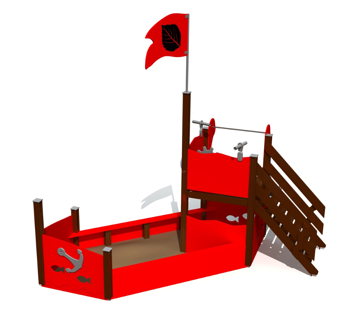 Speelschip LUCY (brede glijbaan)