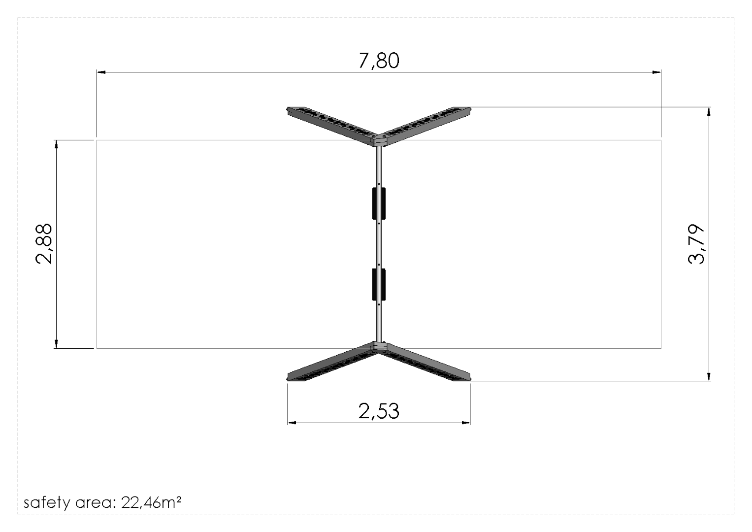 AMAZON schommel 2 plaatsen (zonder zittingen en beslag)