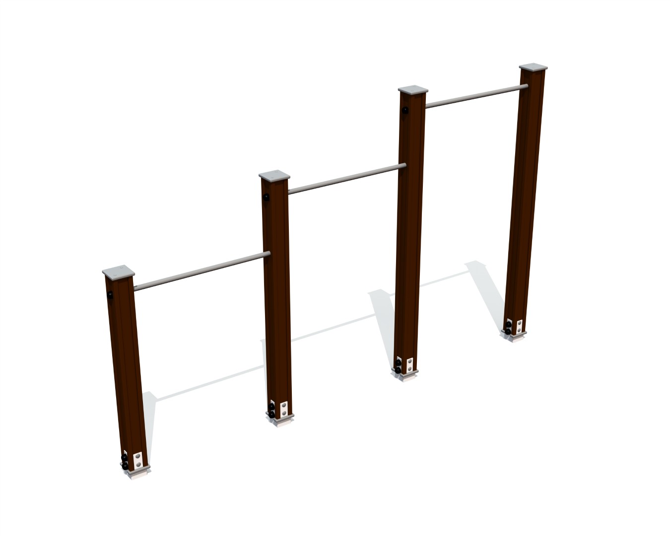 Trapezes op drie hoogtes