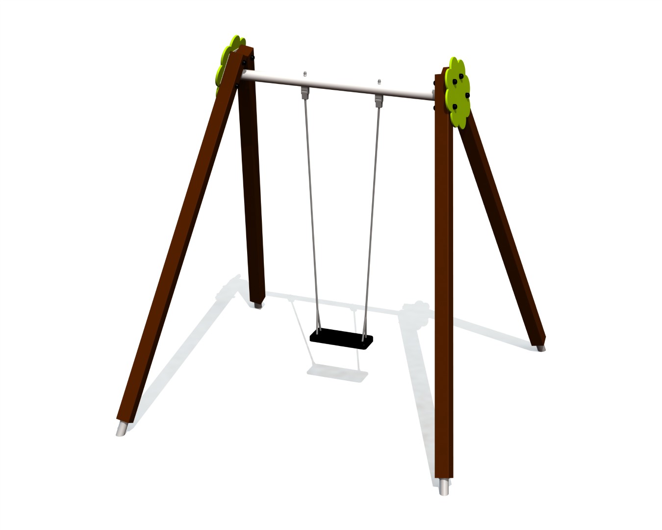 Schommel BELL-FLOWER 1 plaats, stalen grondankers (zonder zitting en beslag)