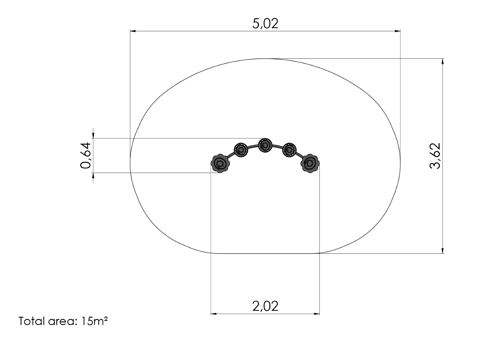 Spiraalbalk SLANG klein