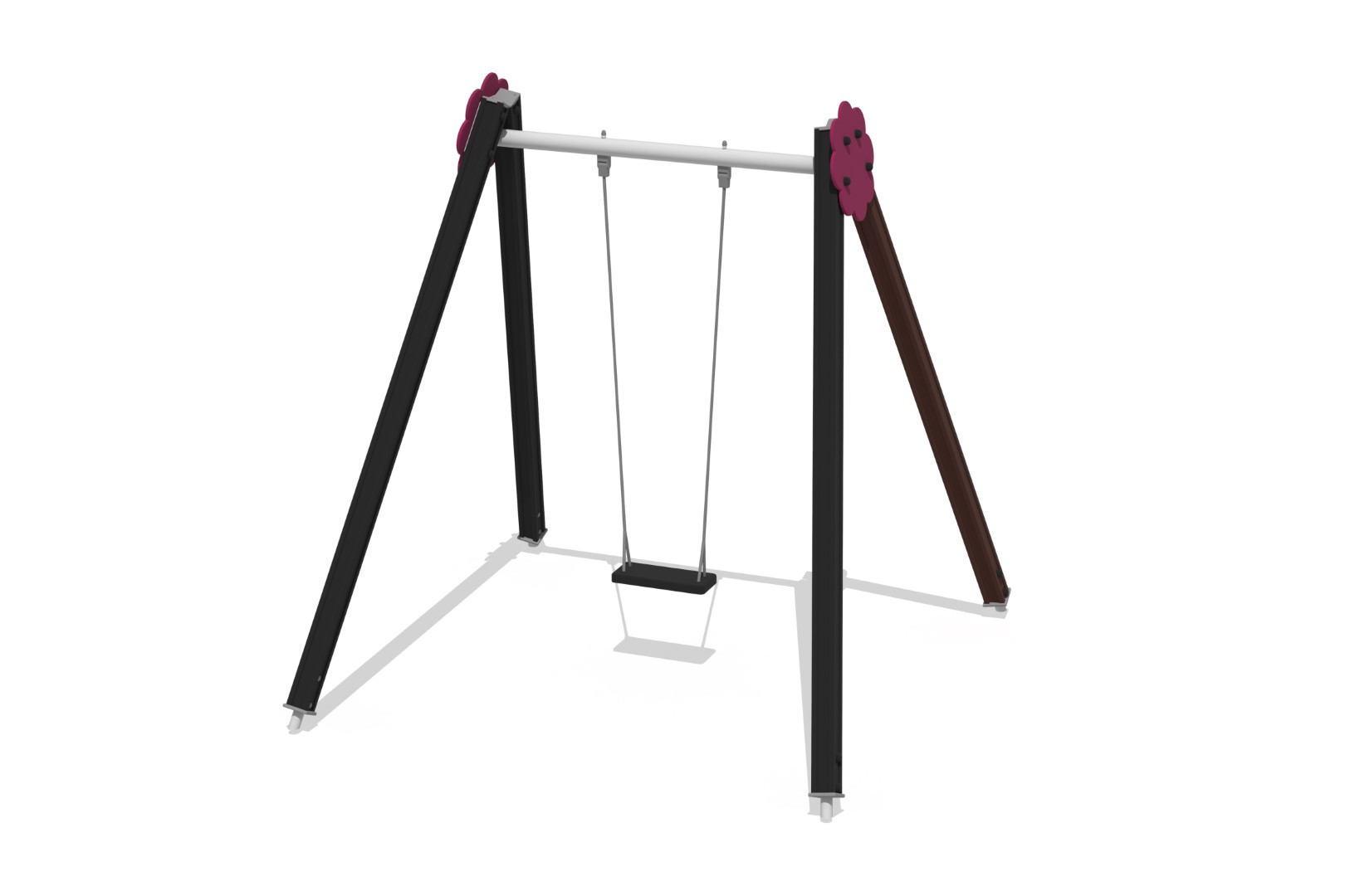 Schommel BELL-FLOWER 1 plaats, stalen grondankers (zonder zitting en beslag)