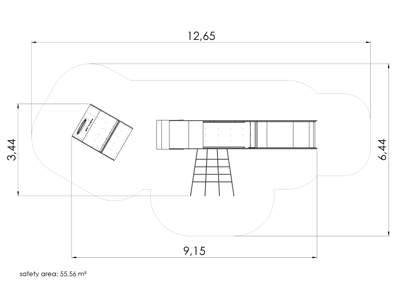 Klimrek-glijbaan KRAAI