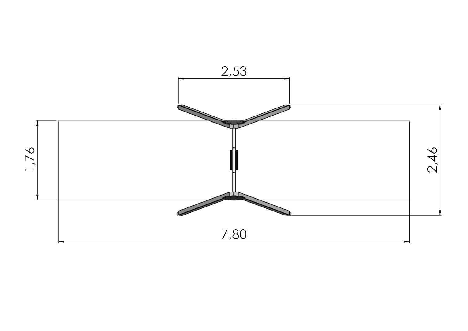 Schommel BELL-FLOWER 1 plaats, stalen grondankers (zonder zitting en beslag)