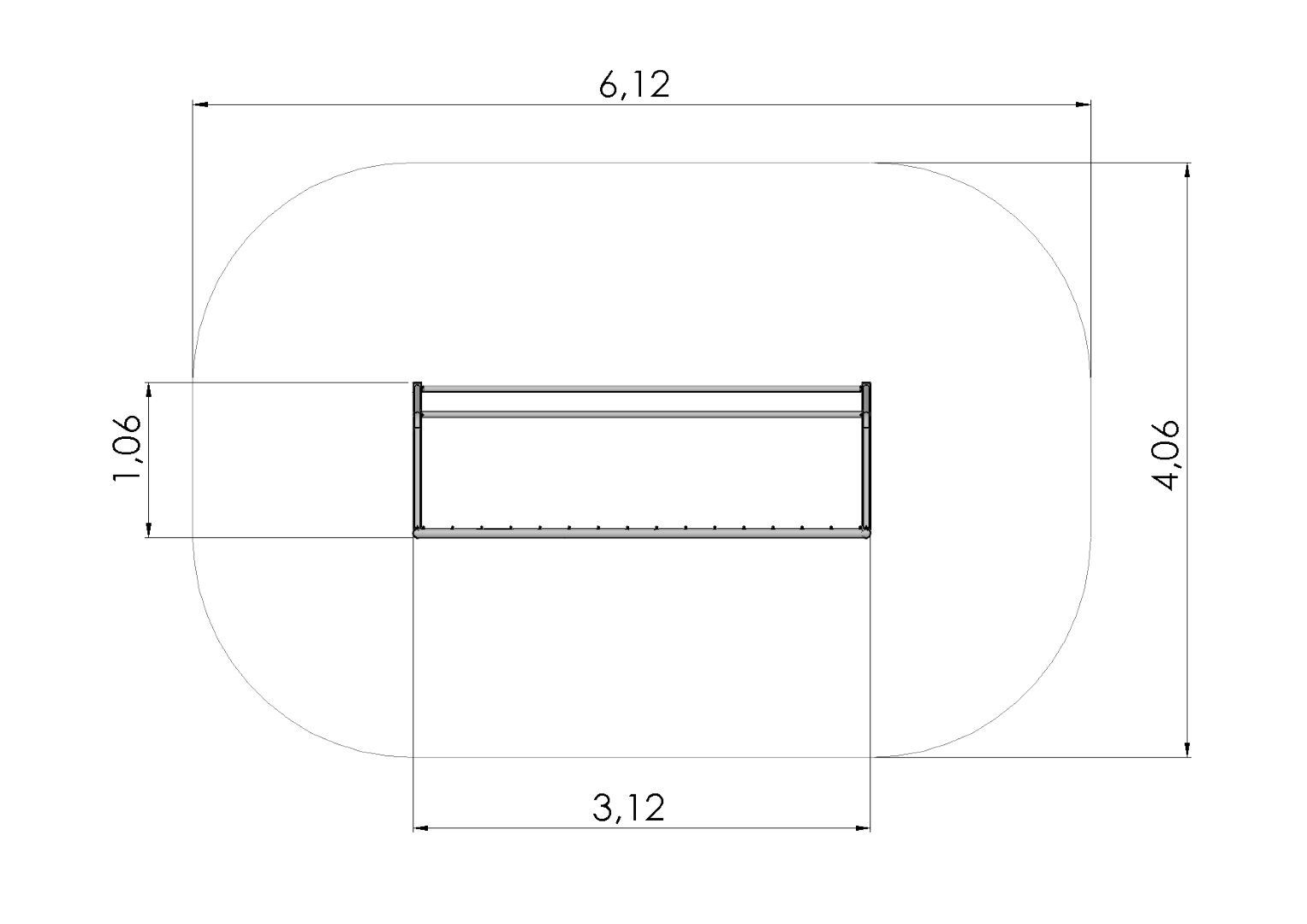 Voetbaldoel 2×3 m met net
