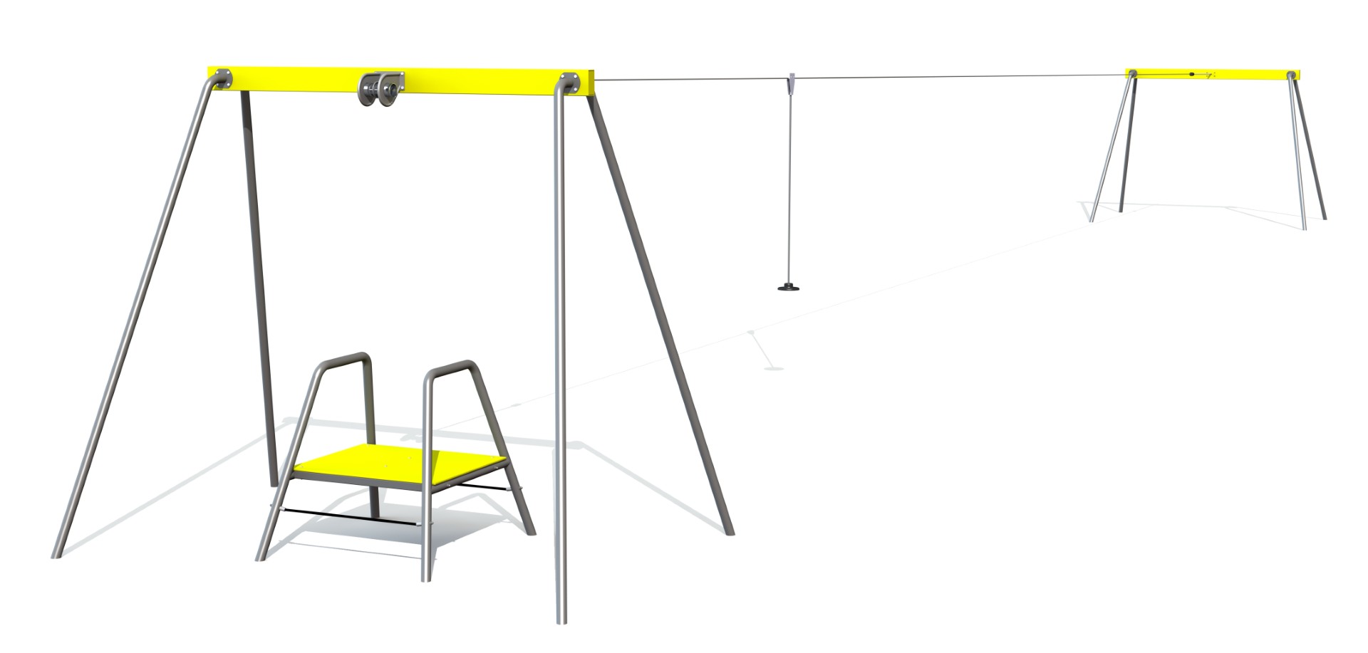 Tarzanbaan met platform