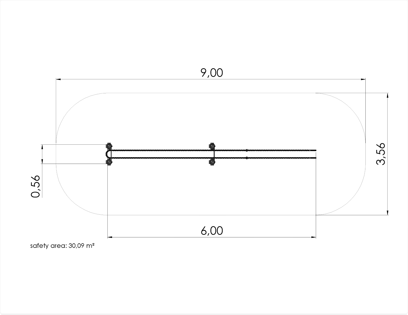 Trainingsapparaat met touwen