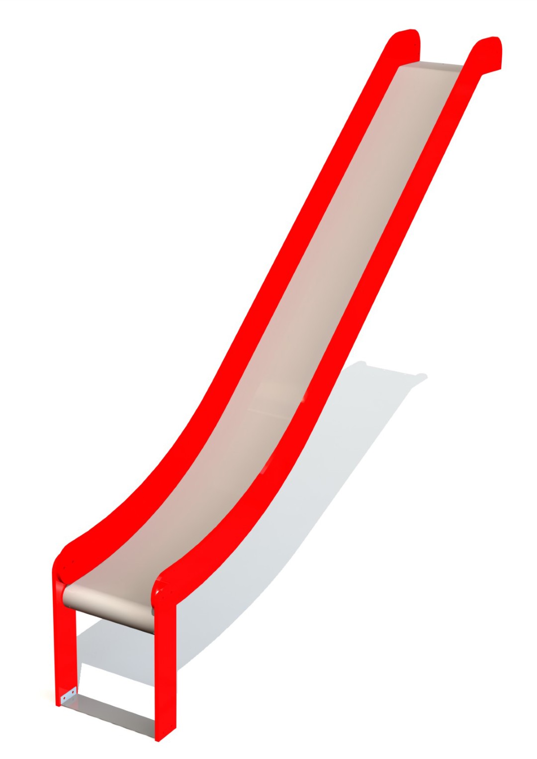 RVS glijbaan: hoogte 2,15 m