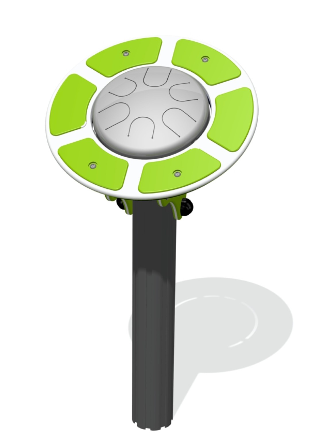 Tongdrum met aluminium paal