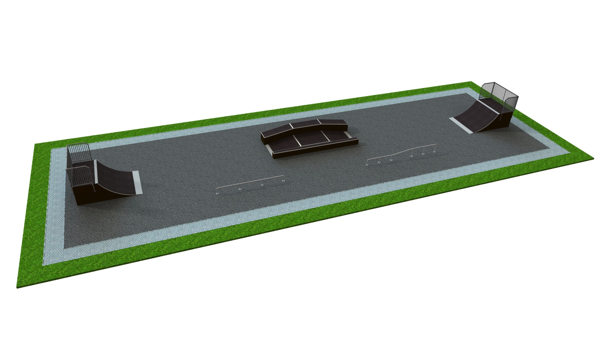 Skatepark L30 × B9 × H1,2