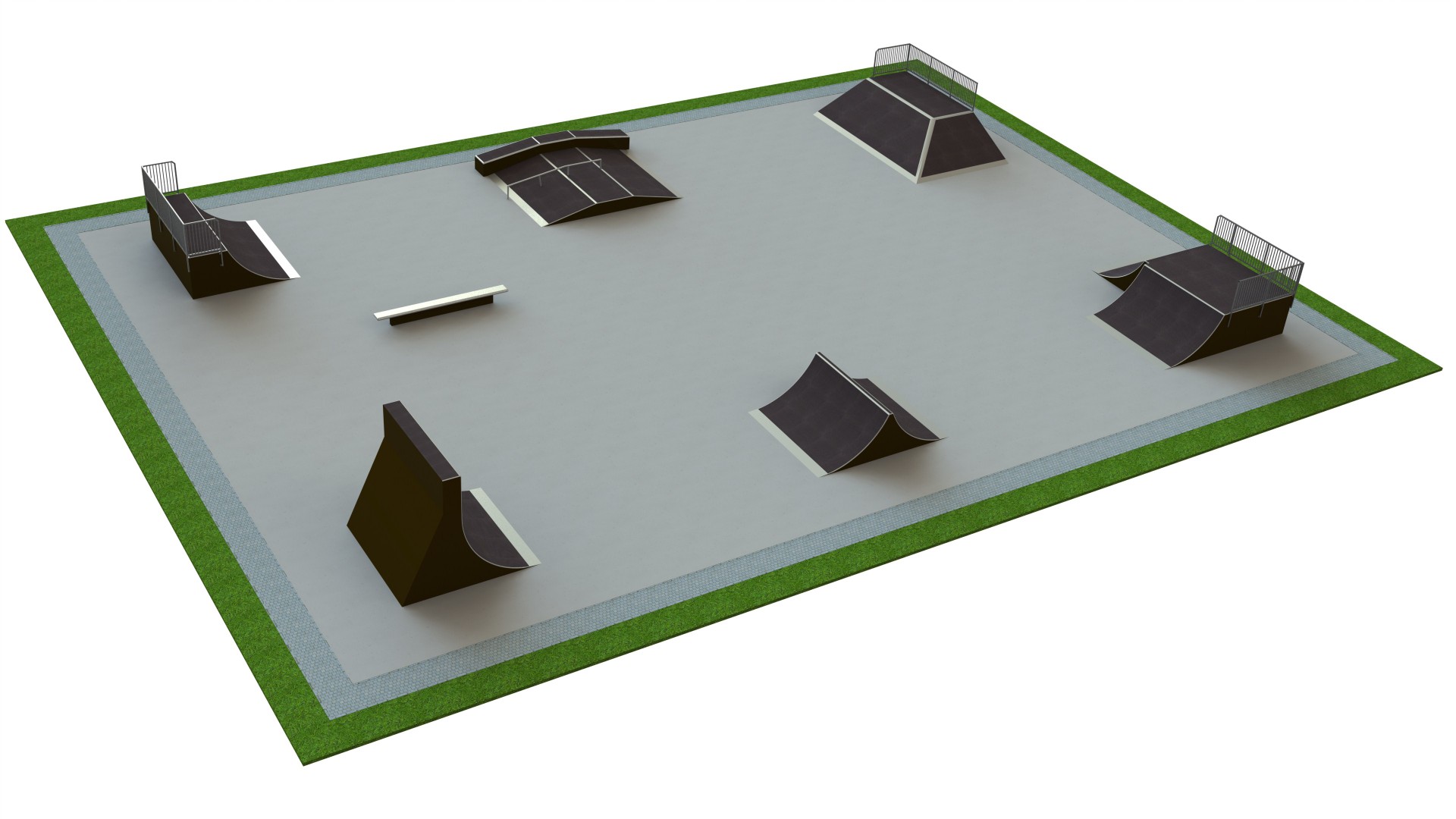 Skatepark L35 × B25 × H3,5