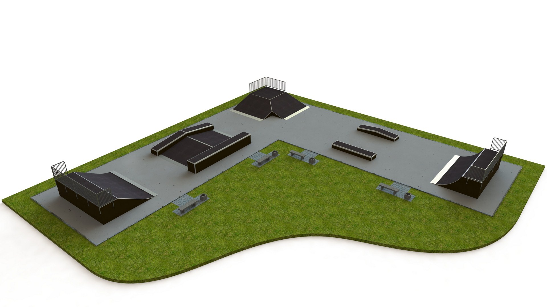 Skatepark L29 × B29 × H1,5