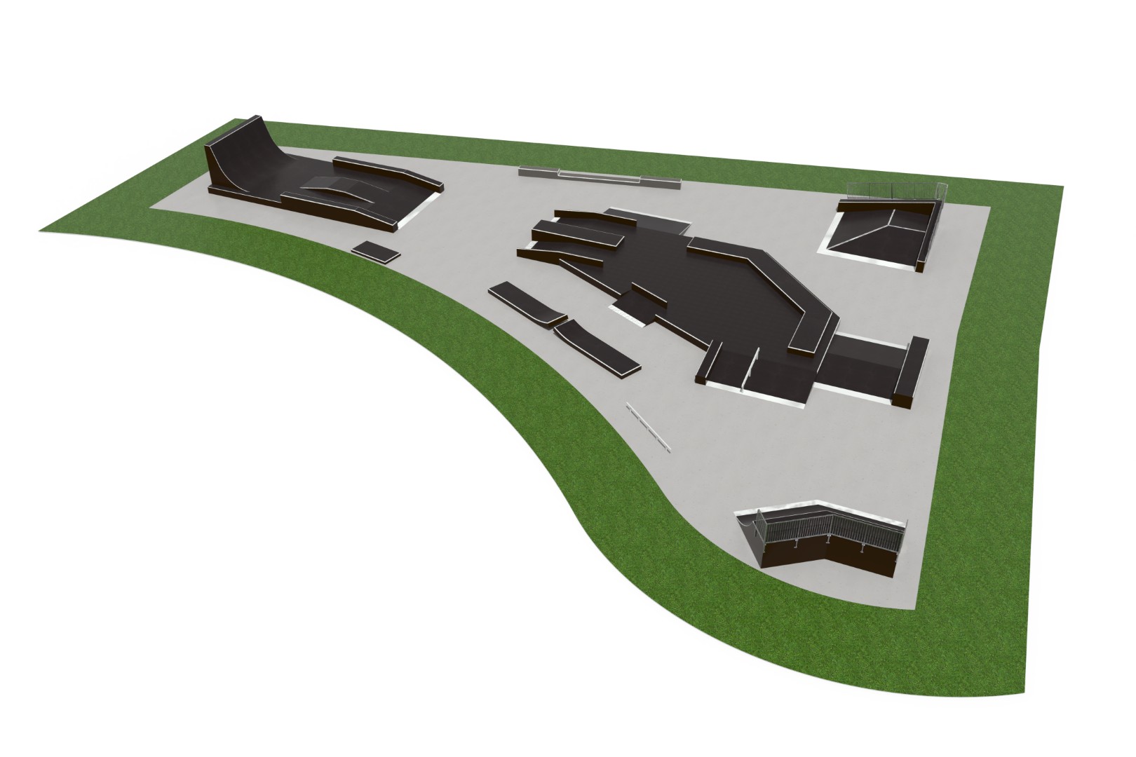 Skatepark L55 × B40 × H3,5