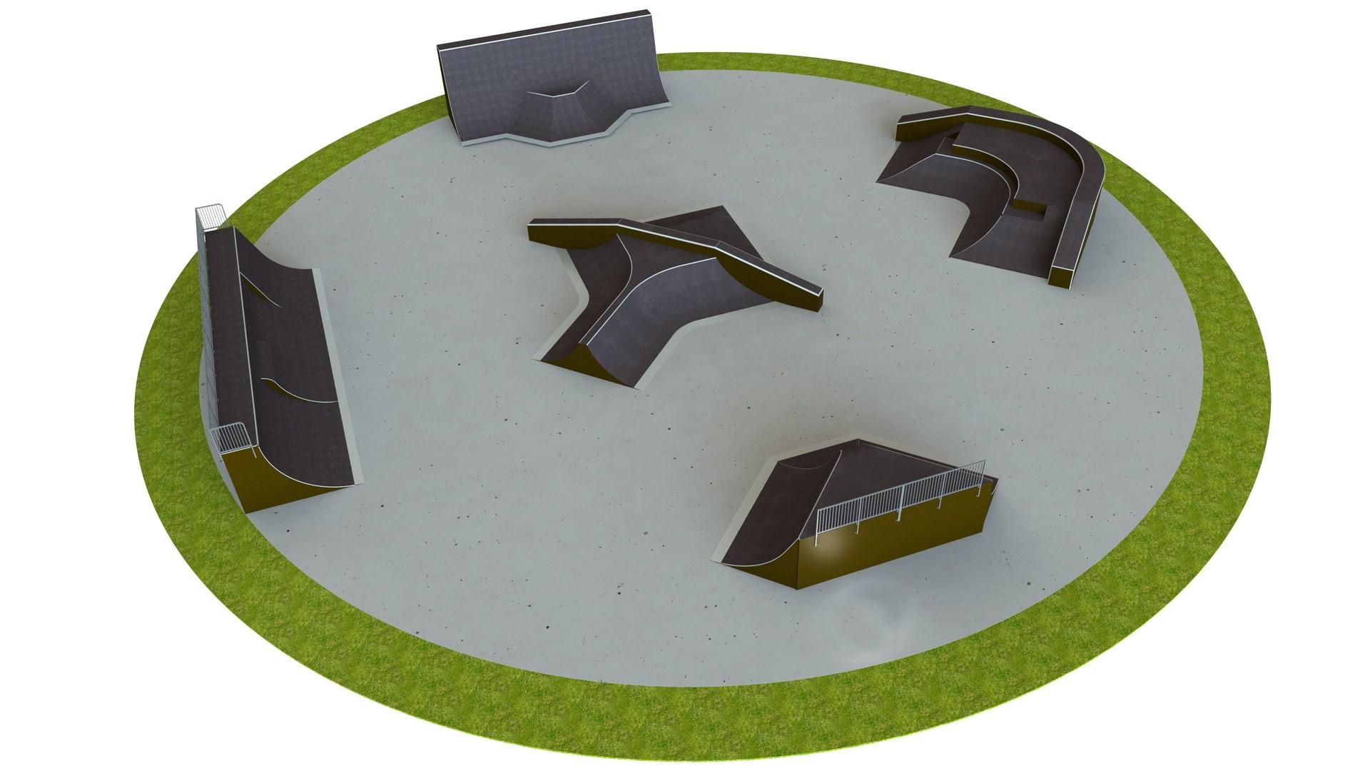 Skatepark H4,0 × B43,0 × L43,0 m