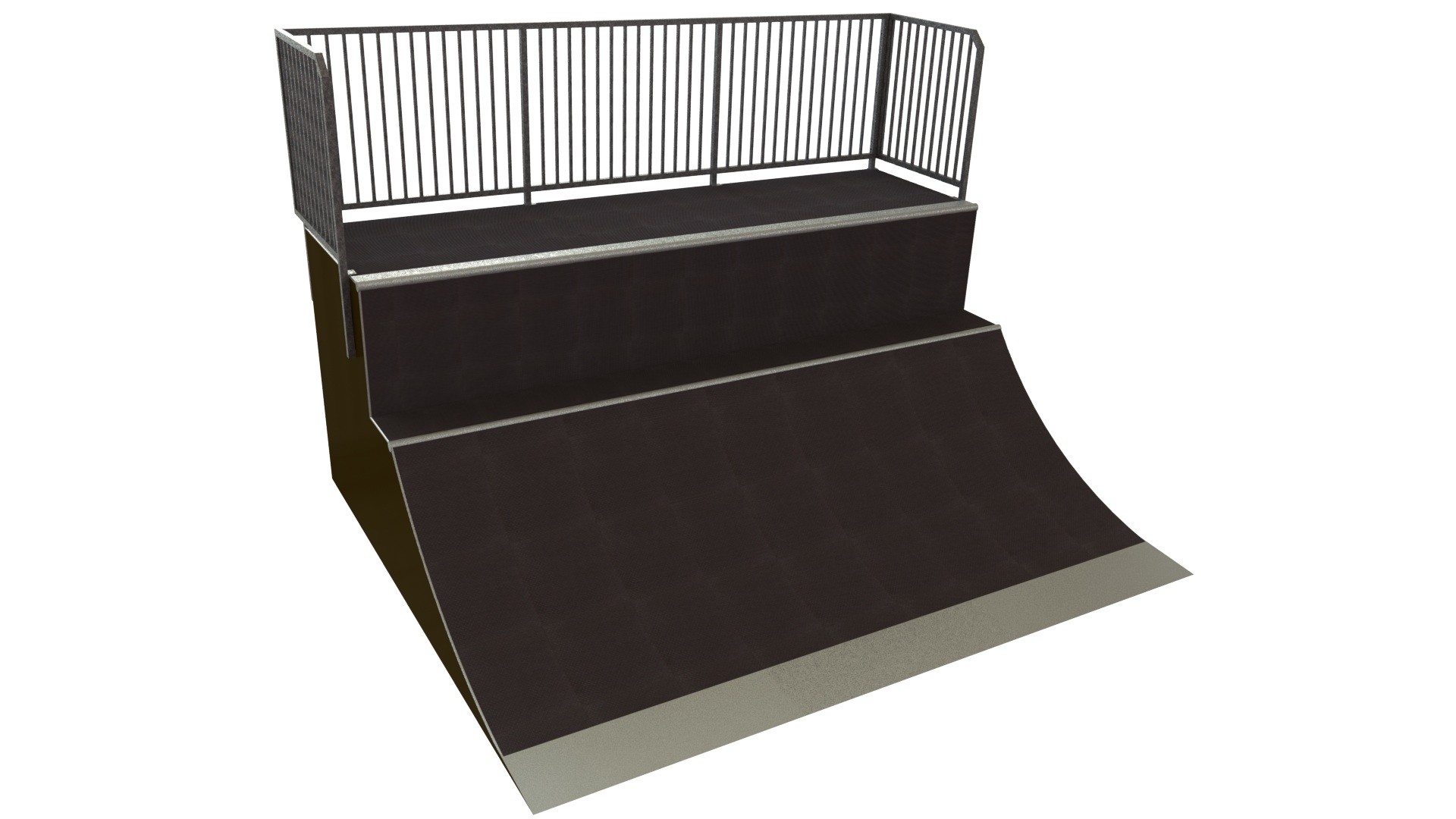 Quarterpipe  with subbox L3,55 x W2,44 x H2,1