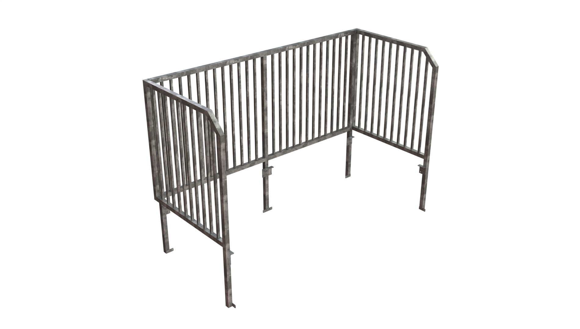 Veiligheidsreling voor banks en quarterpipes L1 × H1,2