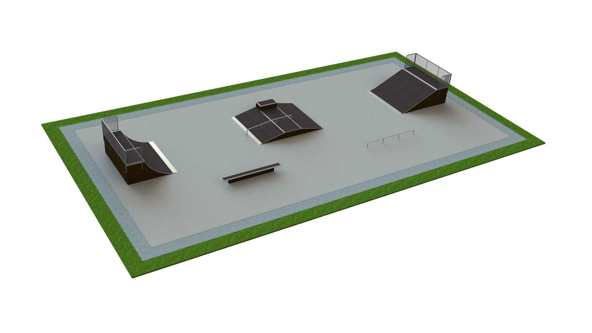 Skatepark L30 × B15 × H1,5