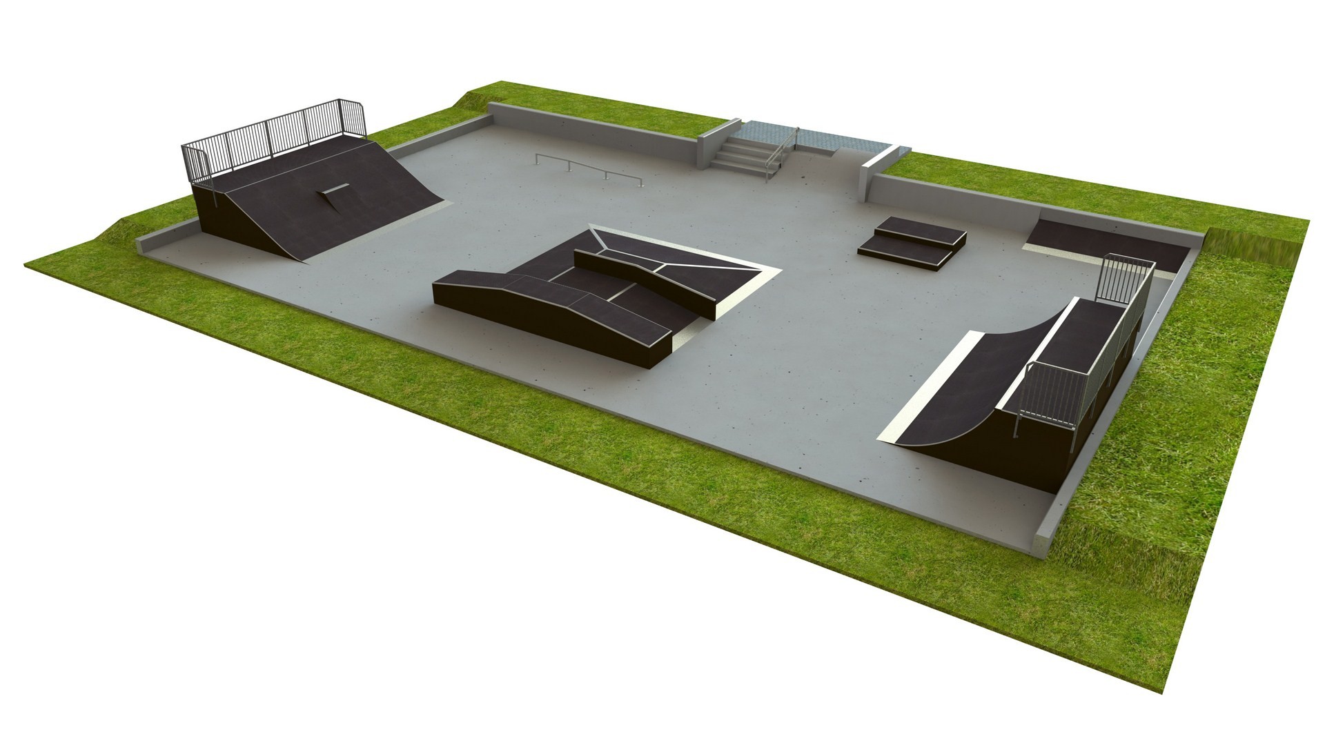 Skatepark L25 × B15 × H1,5