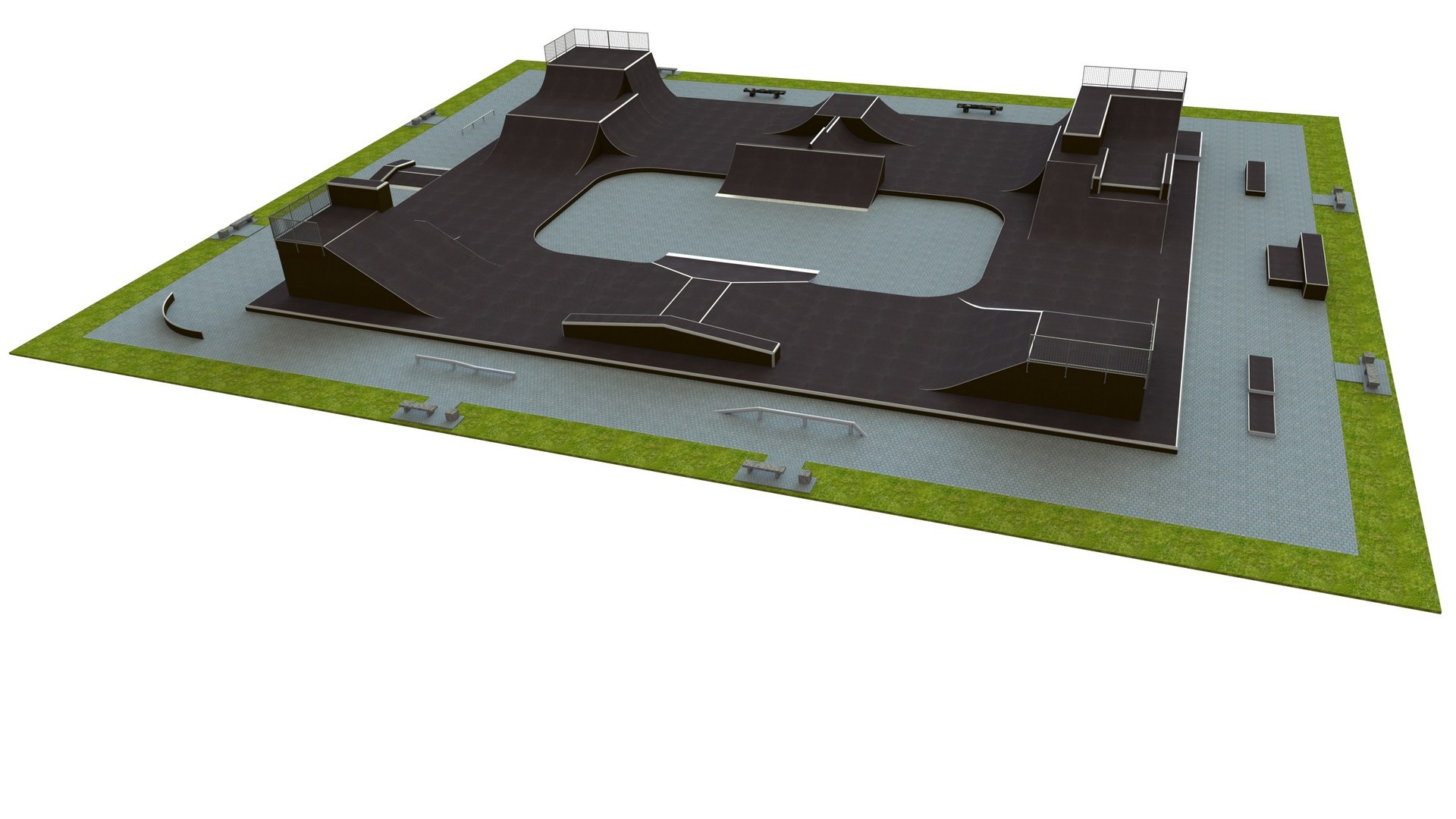 Skatepark H4,0 × B45,0 × L55,0 m