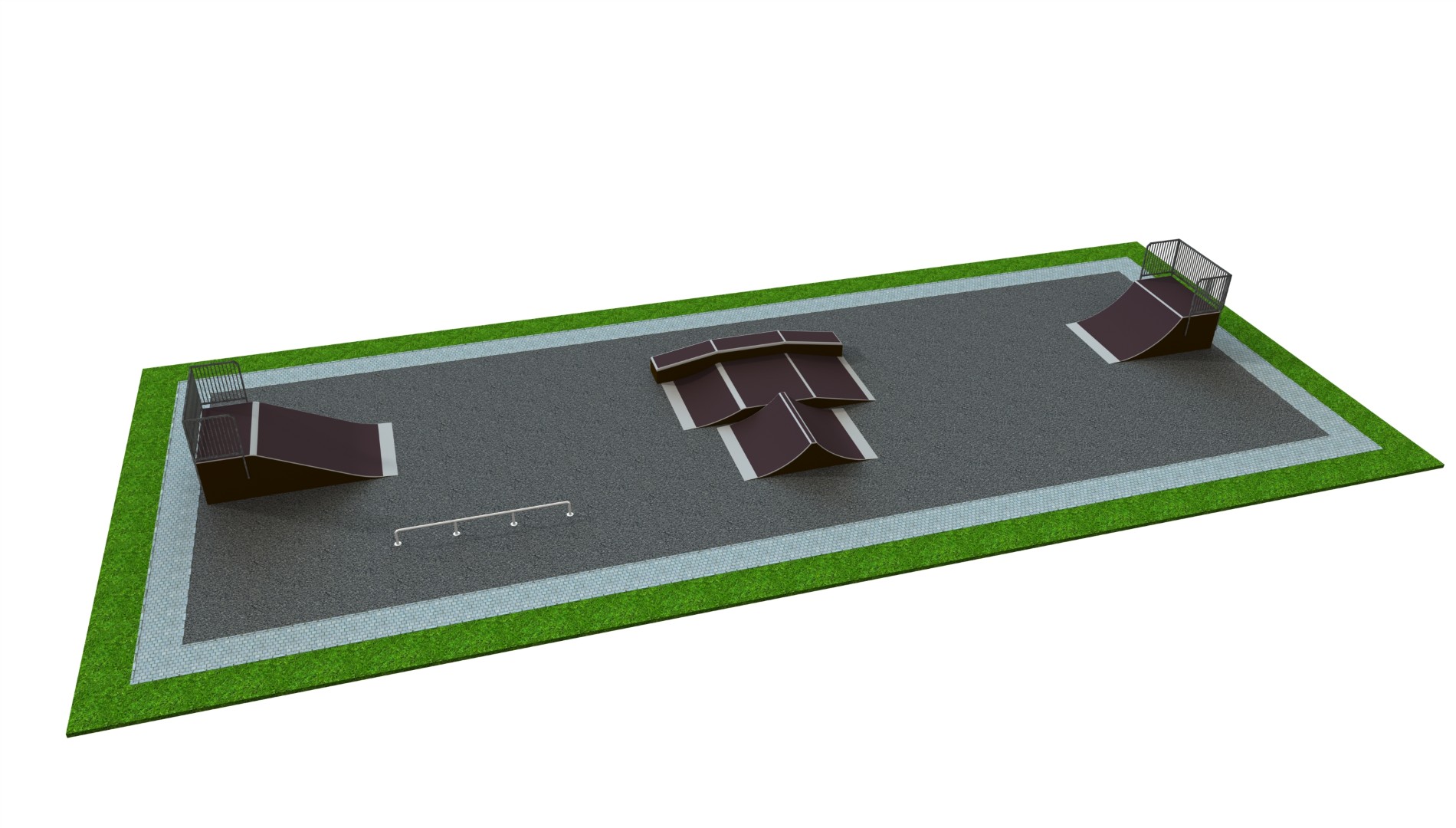 Skatepark L28 × B10 × H1,2