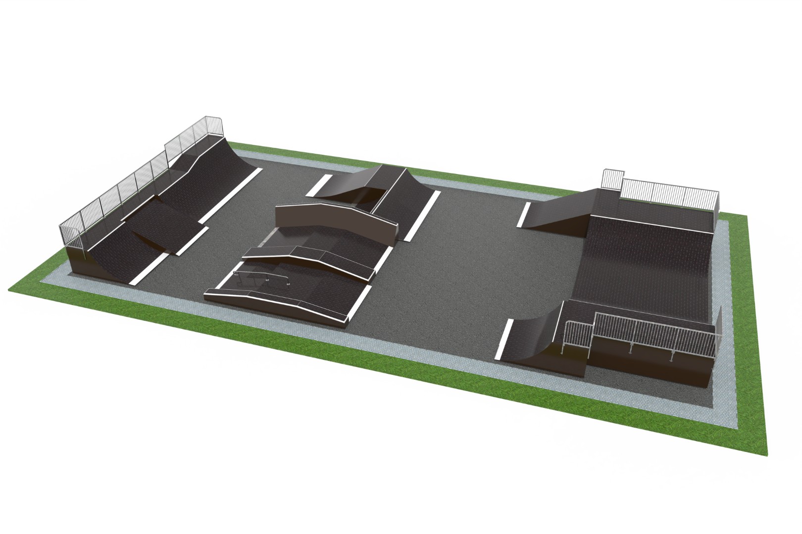 Skatepark L30 × B15 × H1,8