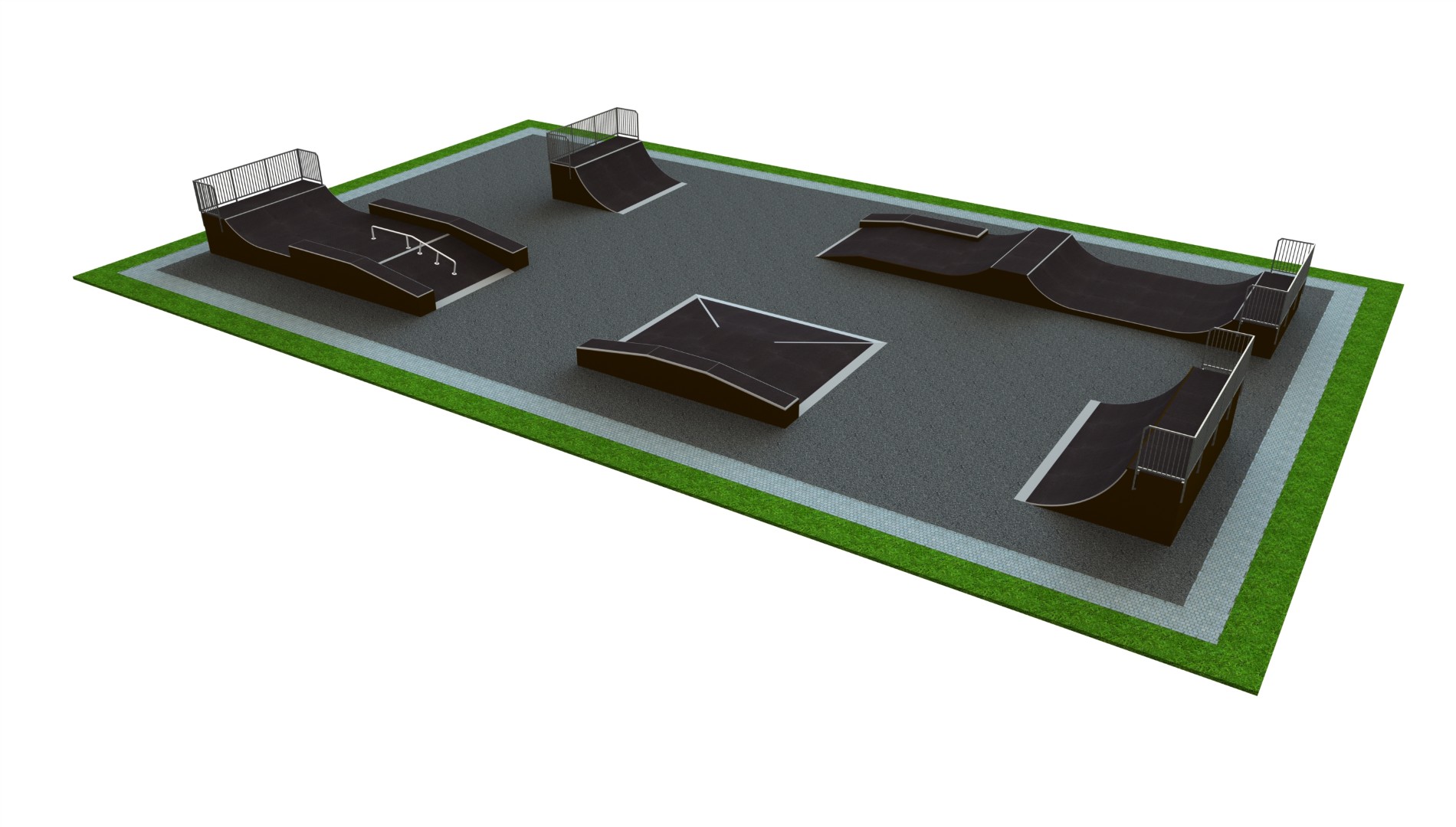 Skatepark L35 × B20 × H1,7