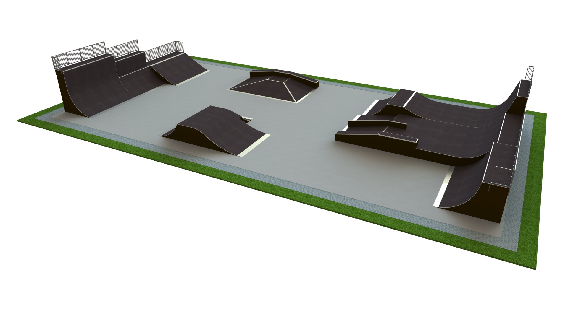 Skatepark L38 × B20 × H3,5