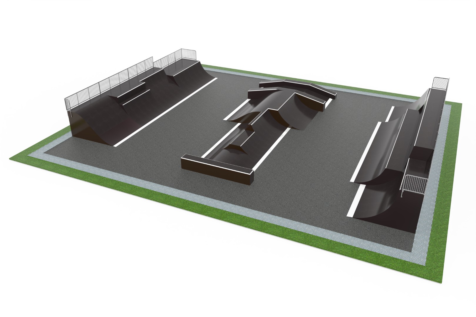 Skatepark L30 × B25 × H4