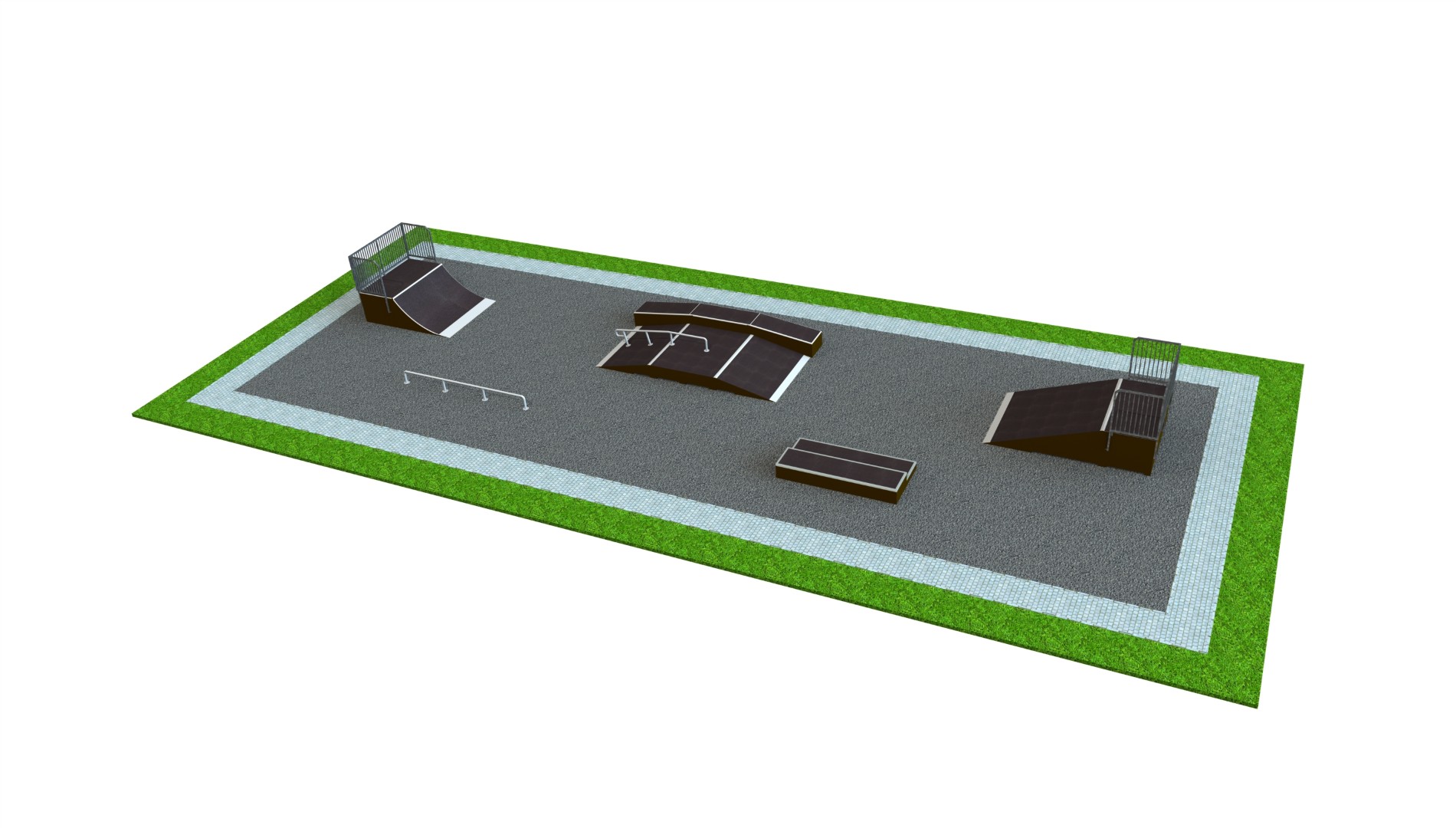 Skatepark L25 × B9 × H1