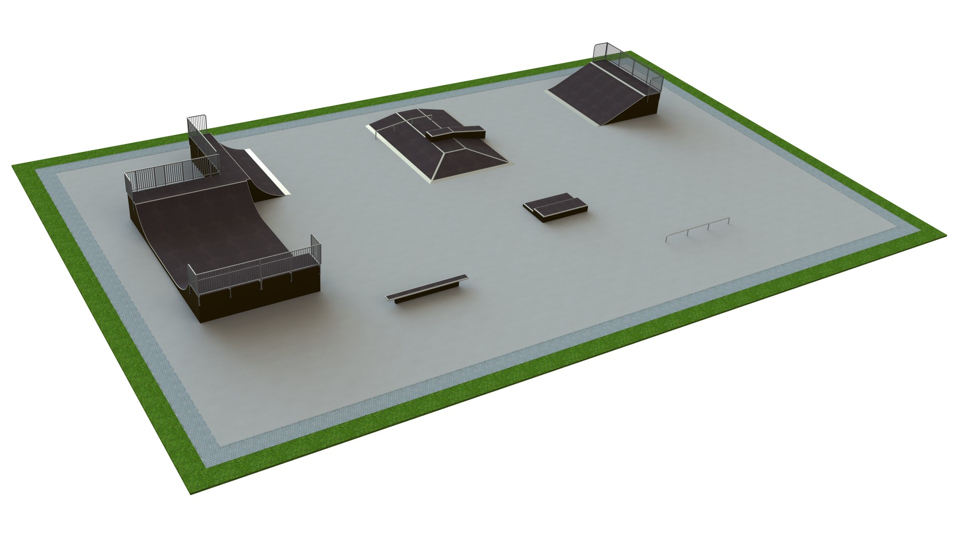 Skatepark L40 × B25 × H1,5