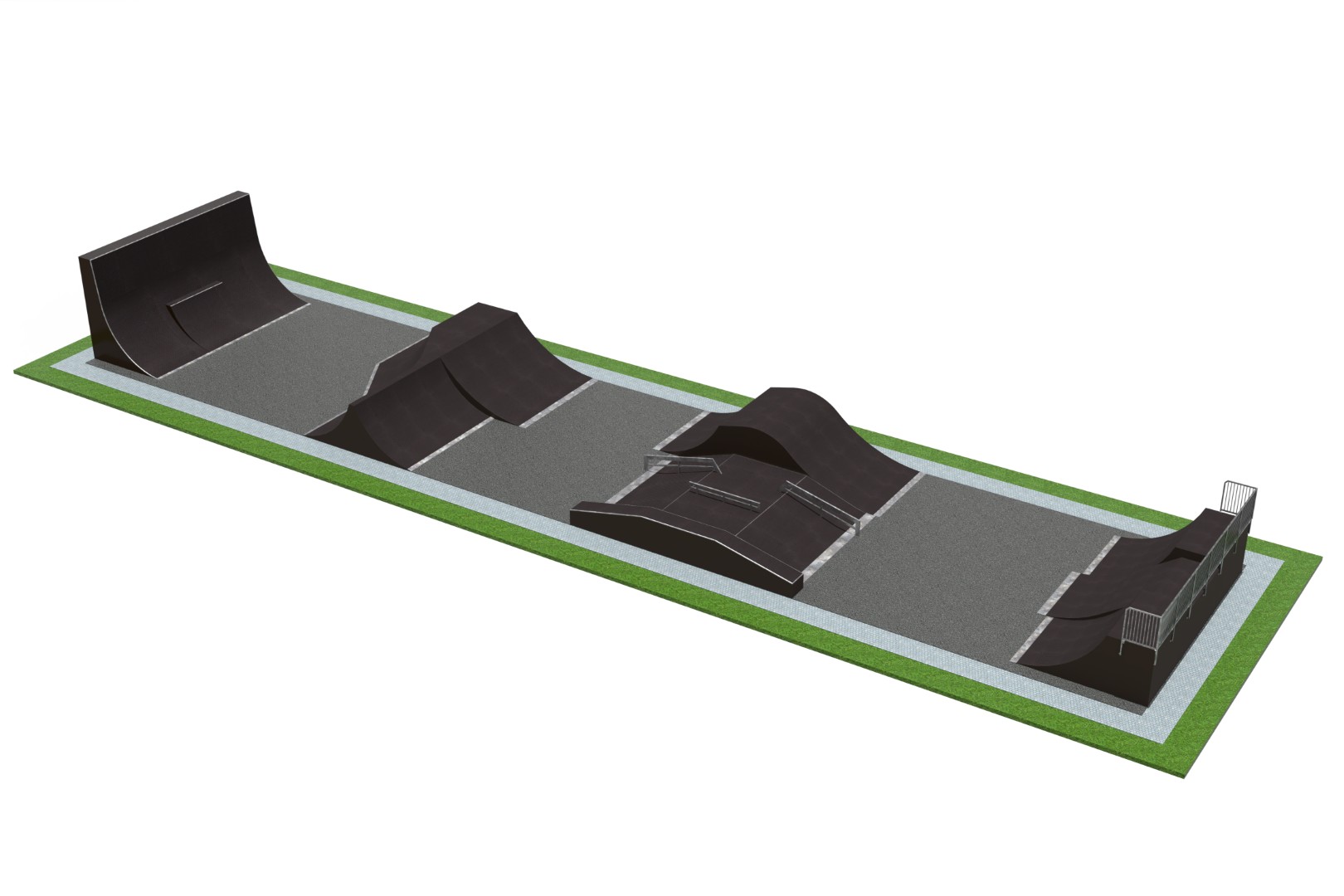 Skatepark L45 × B12 × H4,5