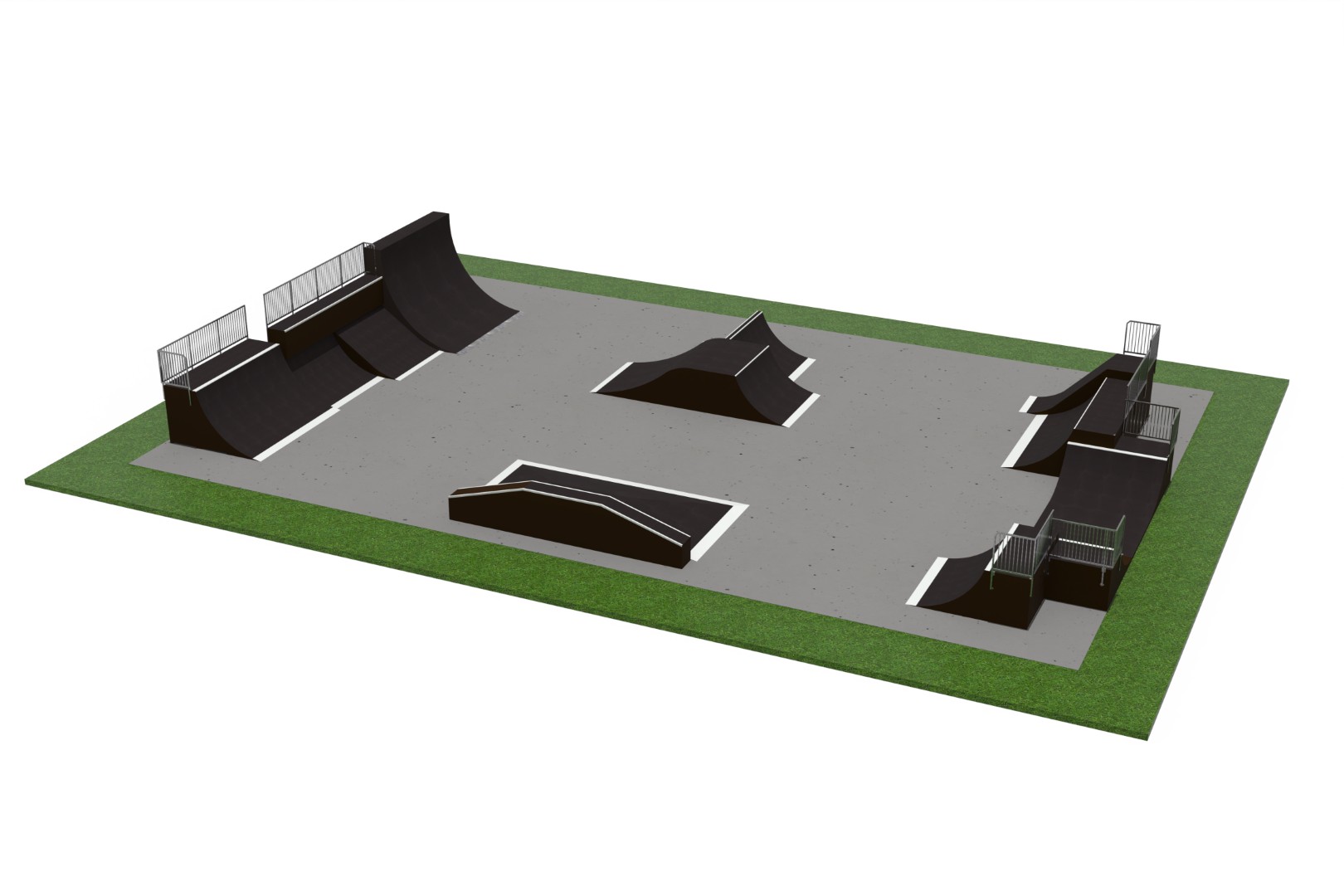 Skatepark L30 × B20 × H3
