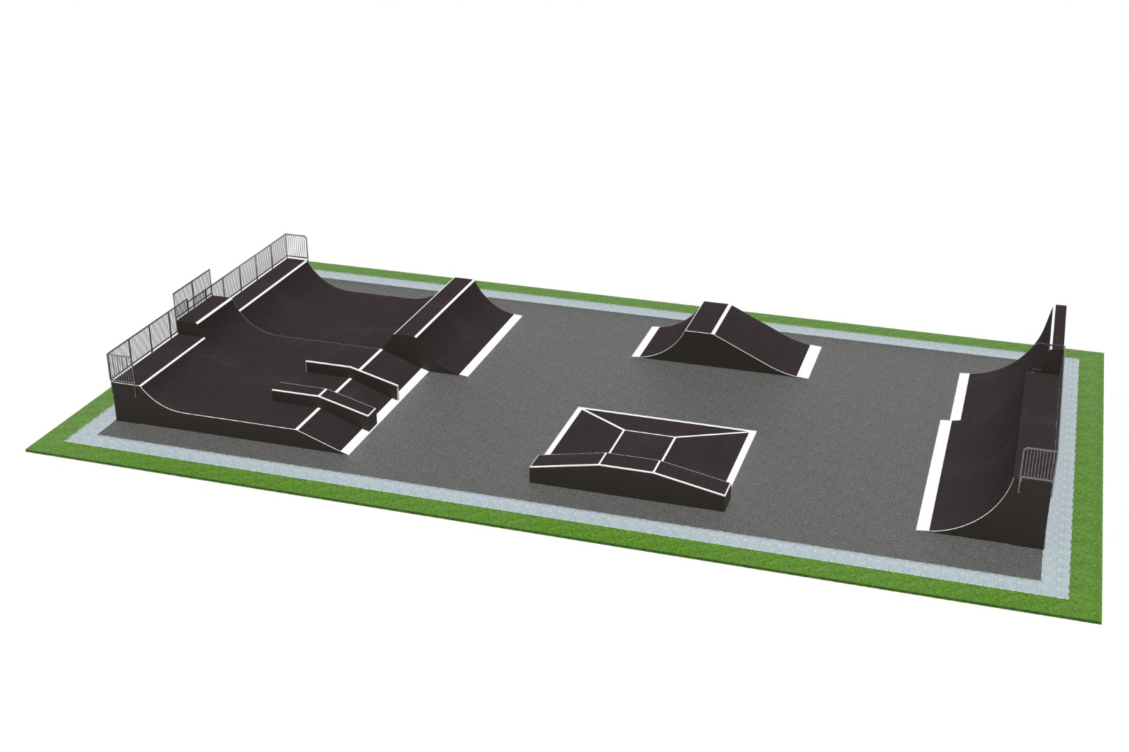 Skatepark L35 × B18 × H3,5