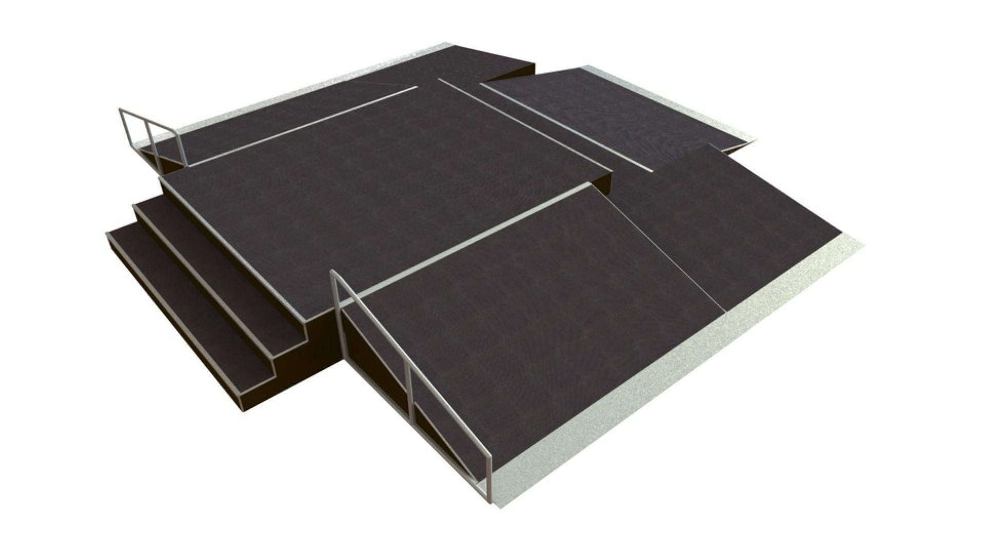 Skate funbox L10,7 × B9,4 × H0,9/1,5