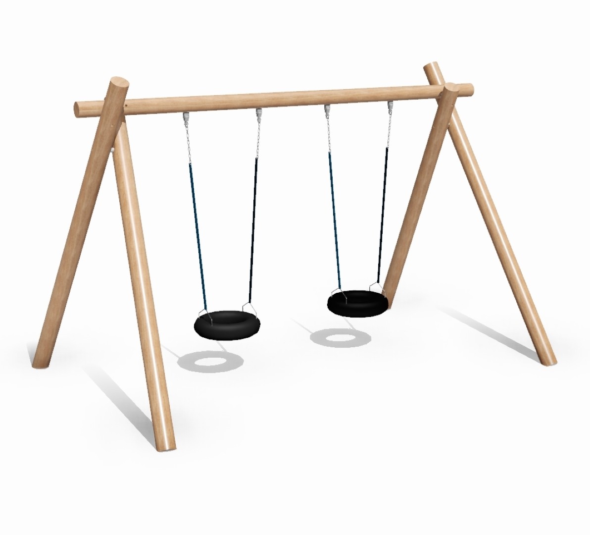 Robinia schommel A met twee bandenzitjes