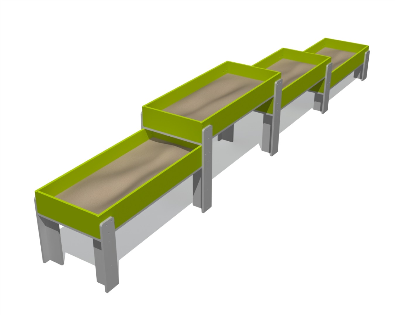 Verhoogde zandbakken
