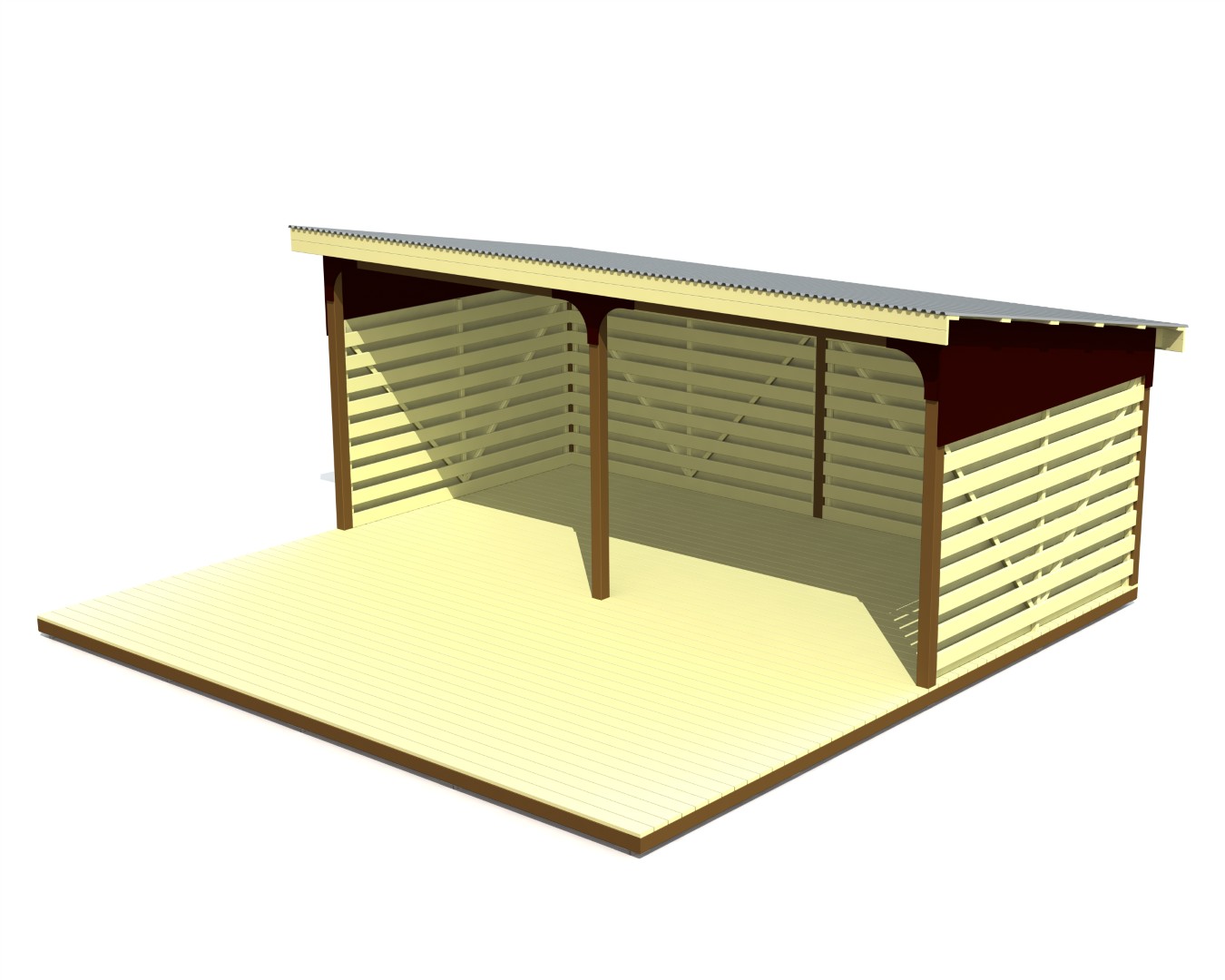 Overkapping / podium 6×6 m