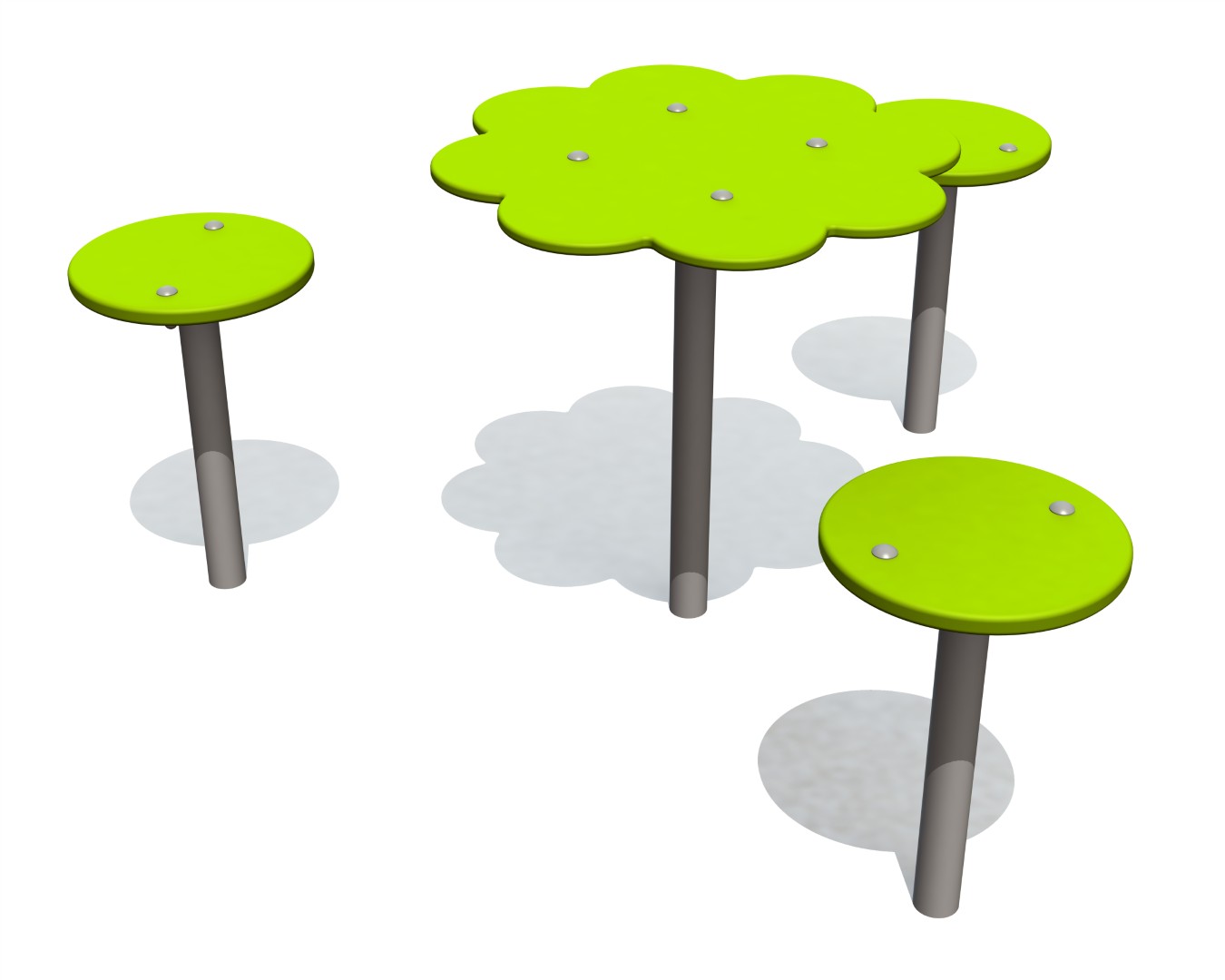 Tafel en zitjes voor zandbakken