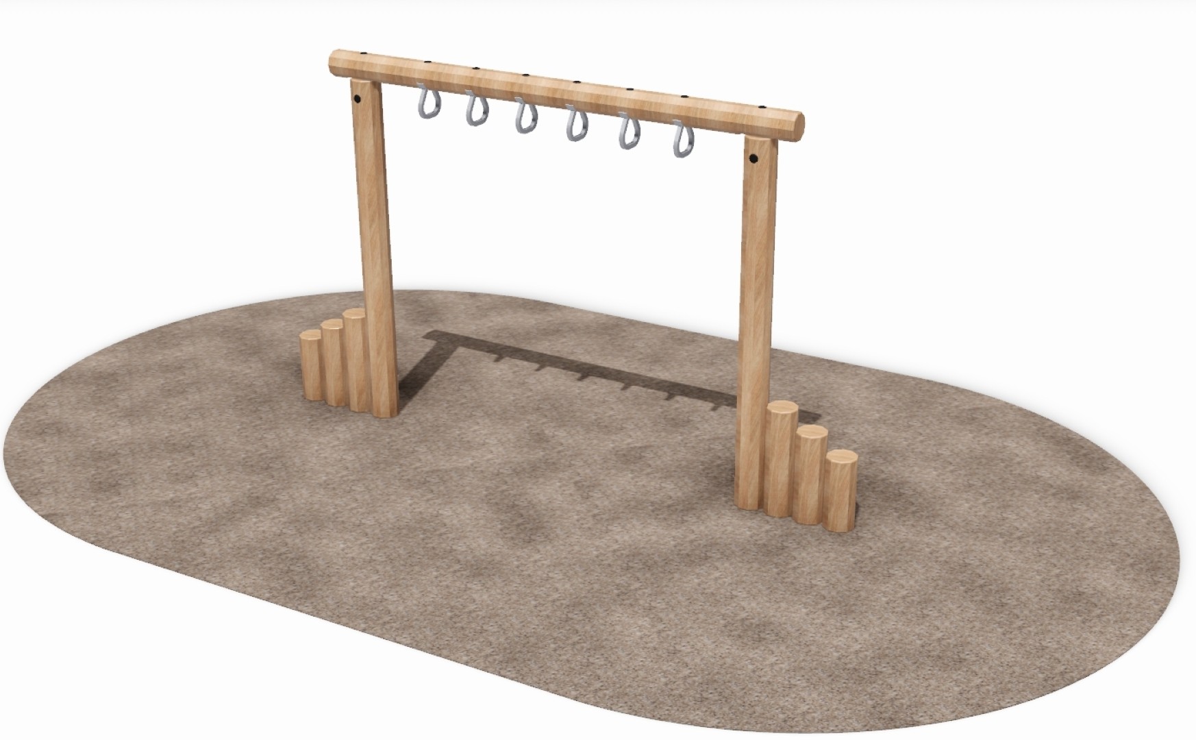 Robinia galg met ringen en trap