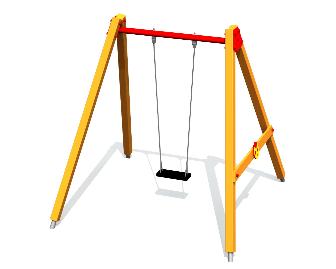 Schommel BABY BIRD 1 plaats, stalen grondankers (zonder zitting en beslag)