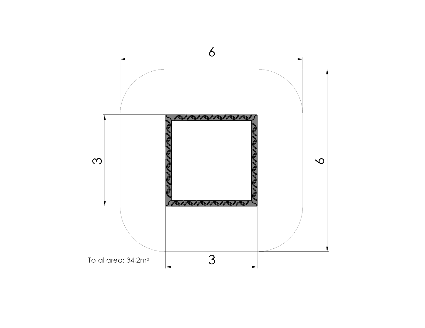 AMAZON zandbak 3000 × 3000